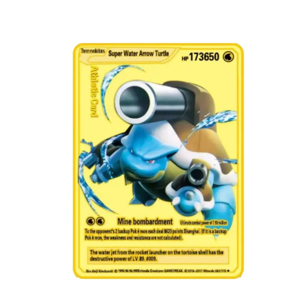 Carte Gold Pokémon Tortank