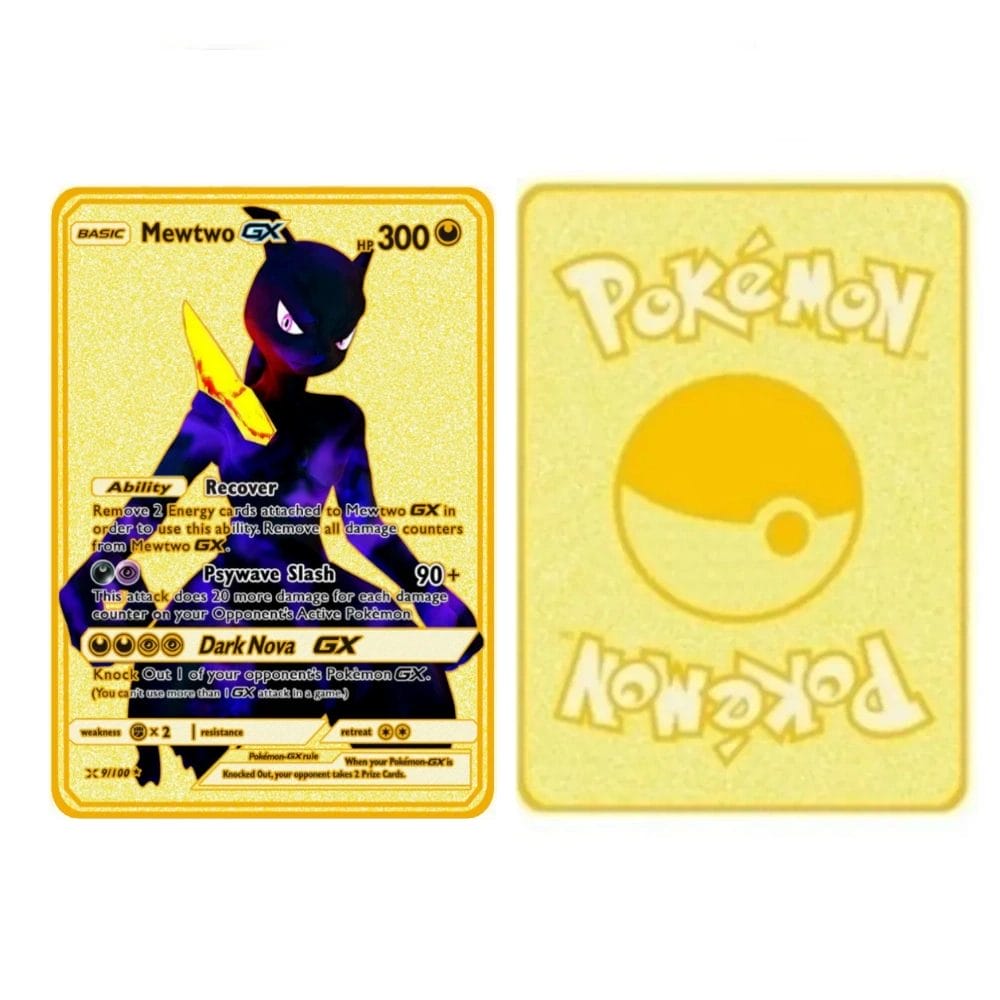 Carte Gold Pokémon Mewtwo GX – Image 2